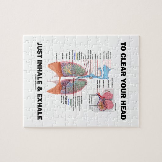 あなたの頭部を取り除くためにはちょうど吸い込んで下さい及び吐き出して下さい(呼吸して下さい) ジグソーパズル (横)