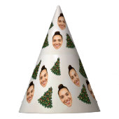 あなたの顔が入ったおもしろいクリスマスパーティーハット パーティーハット (正面)
