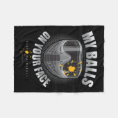 あなたの顔のペイントボール フリースブランケット (正面(横))