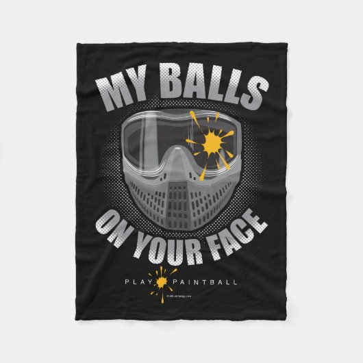 あなたの顔のペイントボール フリースブランケット (正面)