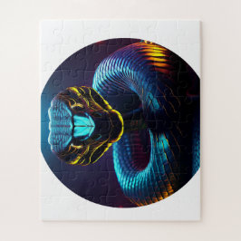 あなたの顔の黒いコブラヘビ ジグソーパズル