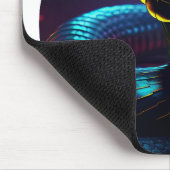 あなたの顔の黒いコブラヘビ マウスパッド (コーナー)