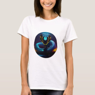 あなたの顔の黒いコブラヘビ Tシャツ