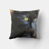 あなたの顔の黒猫! 装飾用クッション クッション (裏面)