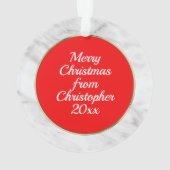 あなたの顔サンタクロースのクリスマスをパーソナライズされた追加 オーナメント (裏面)