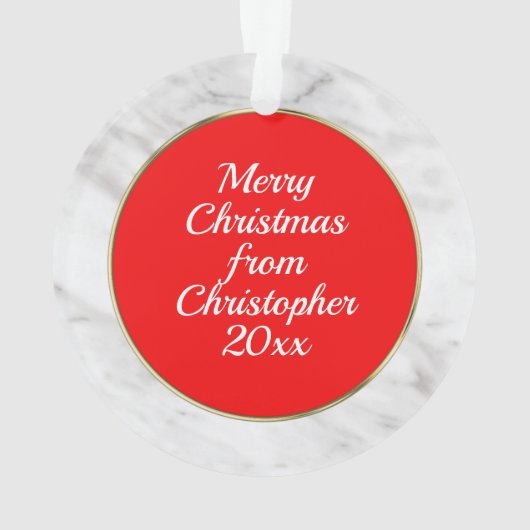 あなたの顔サンタクロースのクリスマスをパーソナライズされた追加 オーナメント (裏面)