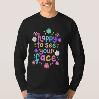あなたの顔レトロGroovy新学期 Tシャツ