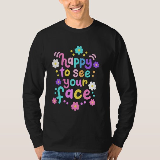 あなたの顔レトロGroovy新学期 Tシャツ (正面)