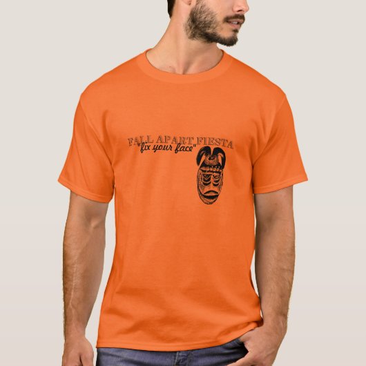 "あなたの顔"のアフリカのマスク修理して下さい Tシャツ (正面)
