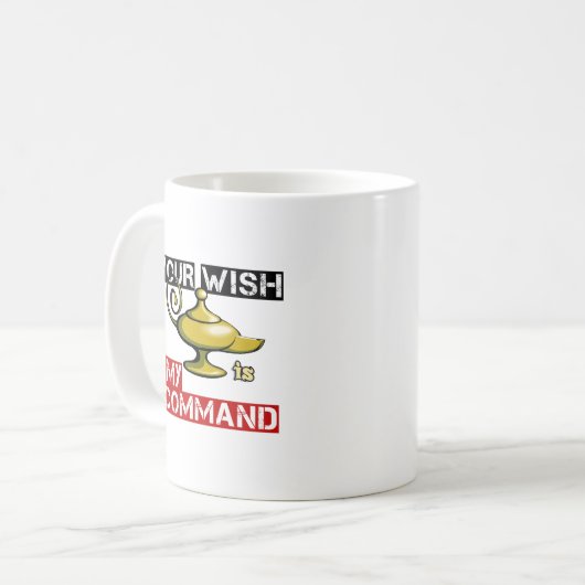 あなたの願いは私のコマンドAladdinランプデザイン コーヒーマグカップ (正面左)
