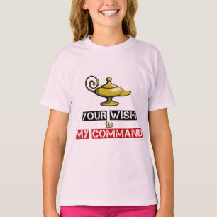 あなたの願いは私のコマンドAladdinランプデザインT-Shir Tシャツ