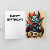 あなたの願い事の誕生日カードジェニーWISH拒否！ カード (内部)