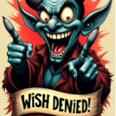 あなたの願い事の誕生日カードジェニーWISH拒否！ カード