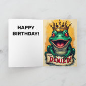 あなたの願い誕生日カードをカエルの願いを拒否する！ カード (内部)