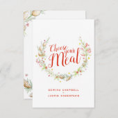 あなたの食事を選ぶクリスマスの食事の選択カード エンクロージャーカード (正面/裏面)