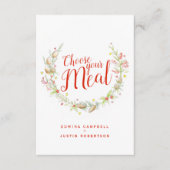 あなたの食事を選ぶクリスマスの食事の選択カード エンクロージャーカード (正面)