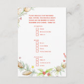 あなたの食事を選ぶクリスマスの食事の選択カード エンクロージャーカード (裏面)