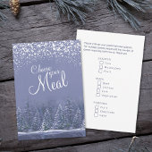 あなたの食事を選ぶクリスマス湖畔の木の芸術 エンクロージャーカード