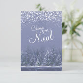 あなたの食事を選ぶクリスマス湖畔の木の芸術 エンクロージャーカード (スタンド正面)