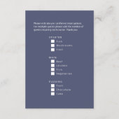 あなたの食事を選ぶクリスマス雪湖の青い木 エンクロージャーカード (裏面)