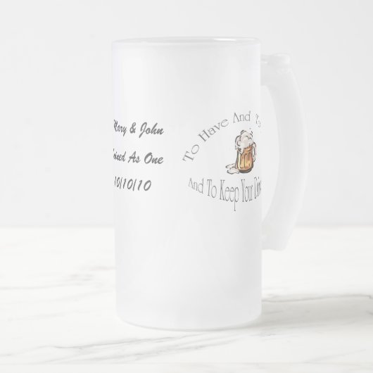 あなたの飲み物の冷えたビールを保存するため握るため及び食べるためそして フロストグラスビールジョッキ (正面右)