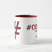 あなたの飲み物の選択と、名前入りなHashtag マグカップ (中央)