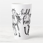 あなたの馬のラテマグを保持 カフェラテマグ (正面)