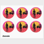 あなたの馬をサーファーに持つ ラウンドシール (シート)