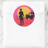 あなたの馬をサーファーに持つ ラウンドシール (バッグ)