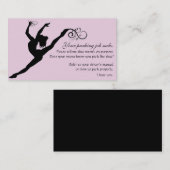 あなたの駐車仕事の最低 紹介カード (正面/裏面)