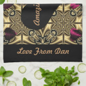 "あなたの驚かせる"パーソナライズな茶タオル" * キッチンタオル (折り畳み)