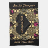 "あなたの驚かせる"パーソナライズな茶タオル" * キッチンタオル (縦)