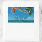 "あなたの高度/態度"感動的引用文 長方形シール (バッグ)