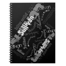 あなたの高貴なブラックスパイラルノートとしてあなたの名前！ ノートブック