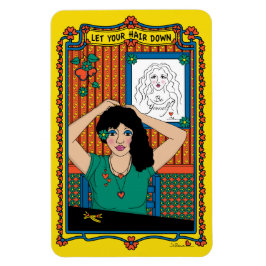 あなたの髪をダウンさせなさい_B_4x6冷蔵庫マグネット マグネット