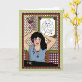 あなたの髪をダウンさせる_A_グリーティングカード カード (黄色い花)