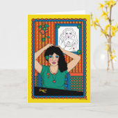 あなたの髪をダウンさせる_B_グリーティングカード カード (黄色い花)