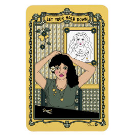 あなたの髪をダウンさせる_C_4x6冷蔵庫マグネット マグネット