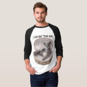 あなたの魂が見えるよ 面白いロシアンブルーの猫デザイン Tシャツ (正面フル)