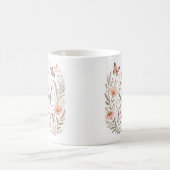 あなたの魂が輝く　ボヘミアンスタイルの野の花 コーヒーマグカップ (中央)