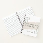 あなたの魂に良い名前をカスタムする前向き引用文 ノートブック (内部)