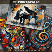 あなたの魂に音楽救の世界 – ピアノ奏者 ラッピングペーパーシート