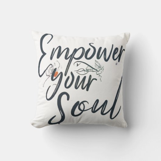 "あなたの魂を強化 – スローやる気を起こさせるする クッション (正面)