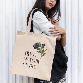 あなたの魔法ウィッチーブラックバラに信頼 トートバッグ