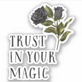 あなたの魔法ブラックバラ シール (正面)