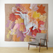 あなたの魔法秋ユニコーンゴールデンパステルヒュースをキャッチ タペストリー (インサイチュ(横))