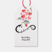 あなたの魚釣り愛好家結婚の水の色にフック ギフトタグ (正面)