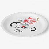 あなたの魚釣り愛好家結婚の水の色にフック ペーパープレート (アングル)