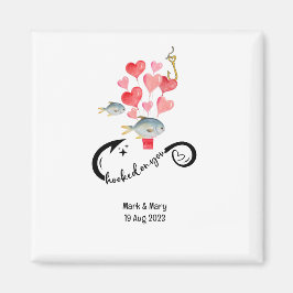 あなたの魚釣り愛好家結婚の水の色にフック マグネット