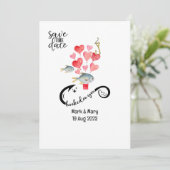 あなたの魚釣り愛好家結婚の水の色にフック 招待状 (スタンド正面)